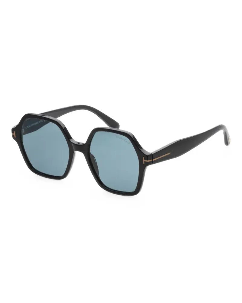 Tom Ford Romy Brille mit geometrischem Gestell - Schwarz Schwarz