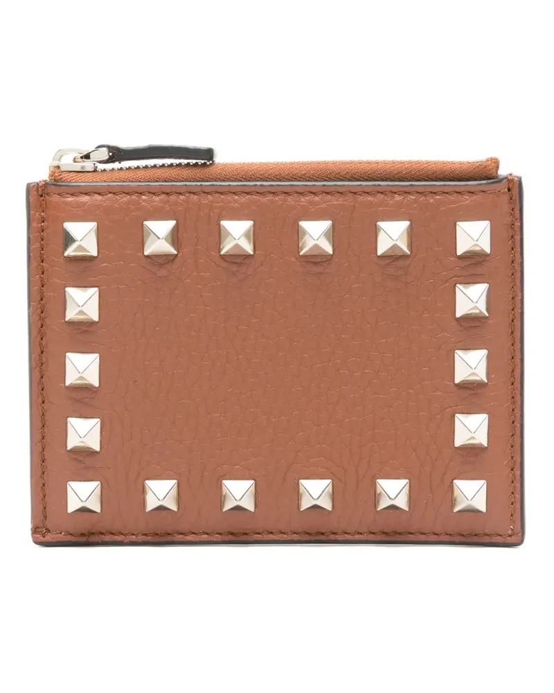 Valentino Garavani Rockstud leather wallet - Braun Braun