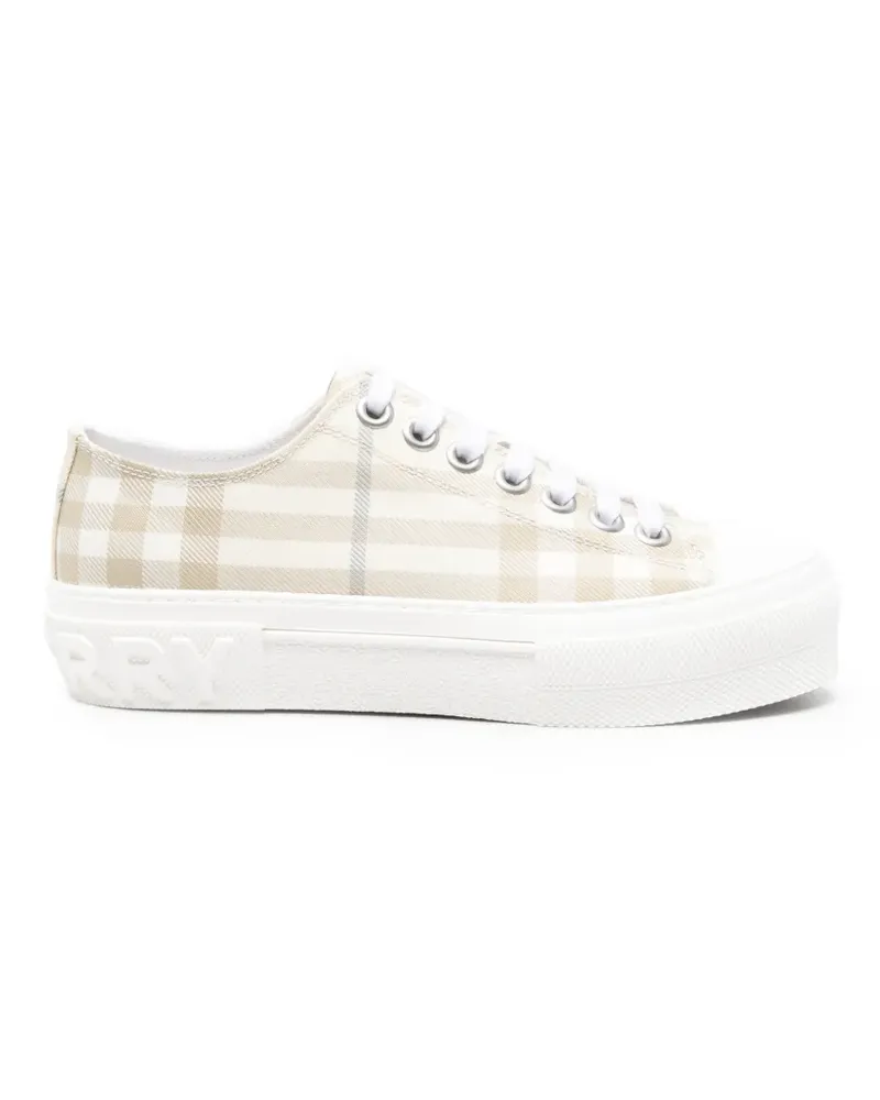 Burberry Check-pattern platform sneakers - Nude Nude