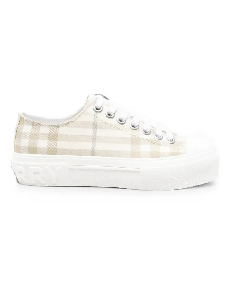 Burberry Check-pattern platform sneakers - Nude Nude