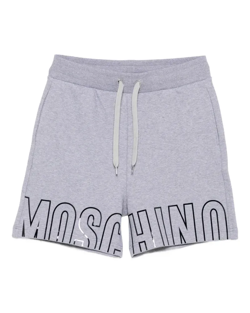 Moschino Shorts mit Logo-Print - Grau Grau