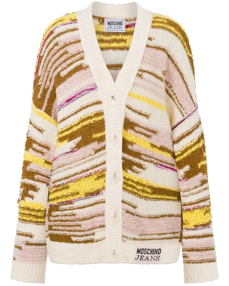 Moschino Cardigan mit V-Ausschnitt - Weiß Weiß