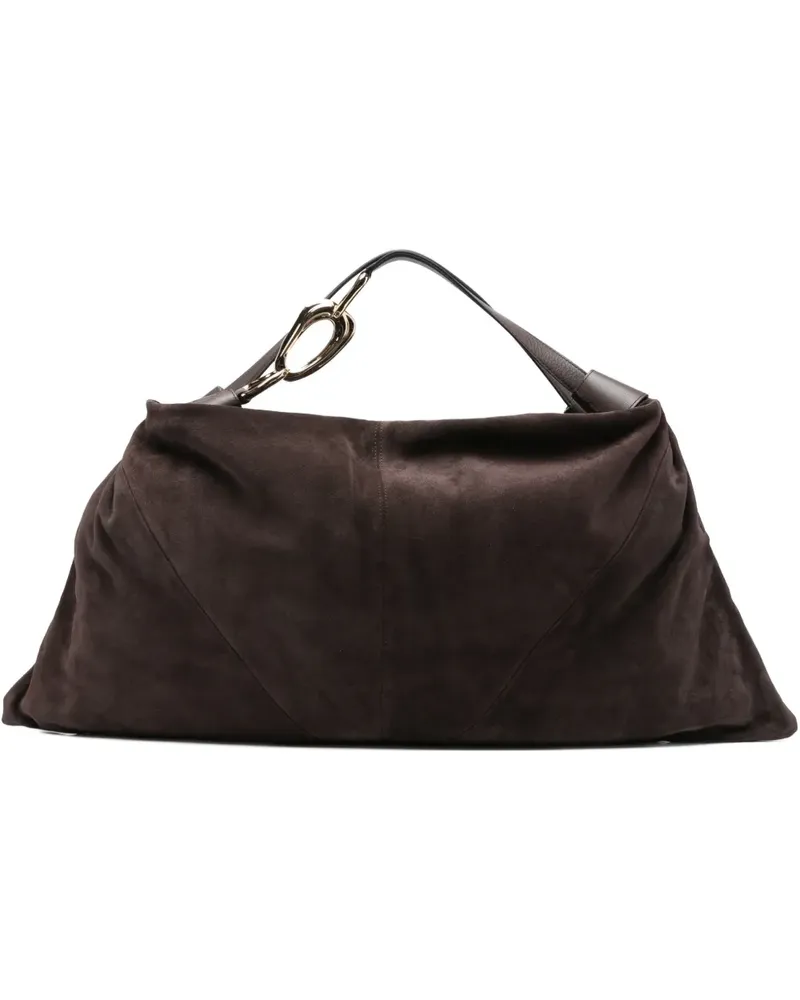 Zimmermann Trampoline Schultertasche aus Wildleder - Braun Braun