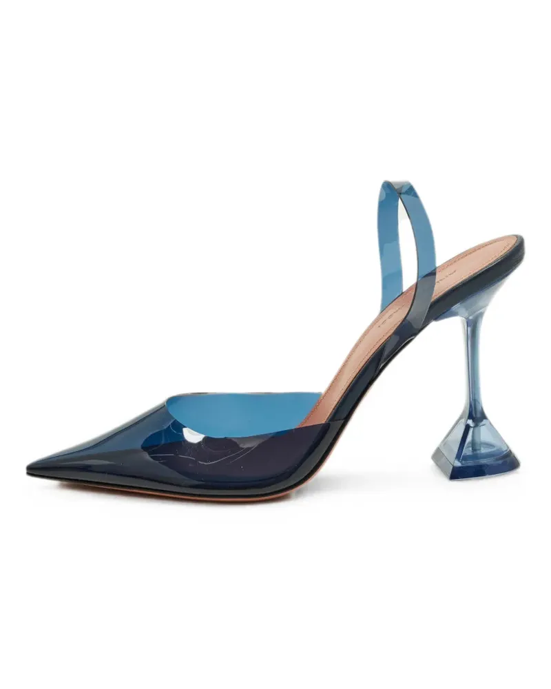 Amina Muaddi Holli Glass Slingback-Pumps - Blau Blau