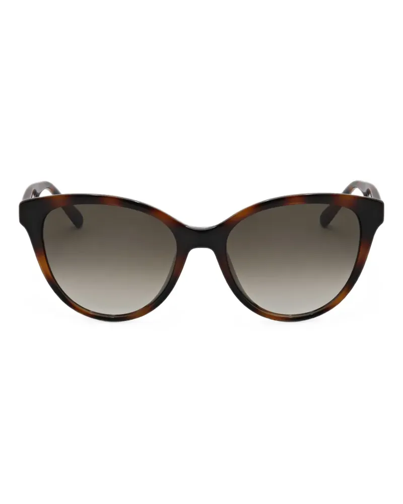 Ferragamo tortoiseshell-effect cat-eye sunglasses - Braun Braun