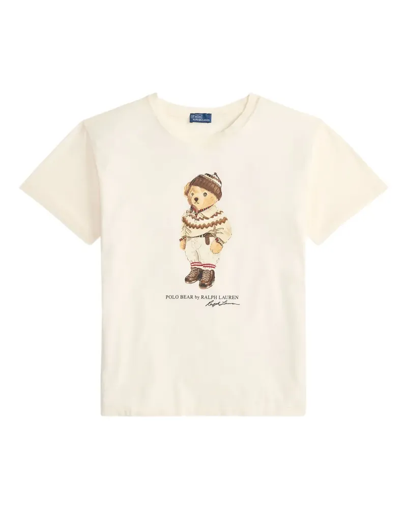 Ralph Lauren T-Shirt mit Teddy-Print - Weiß Weiß