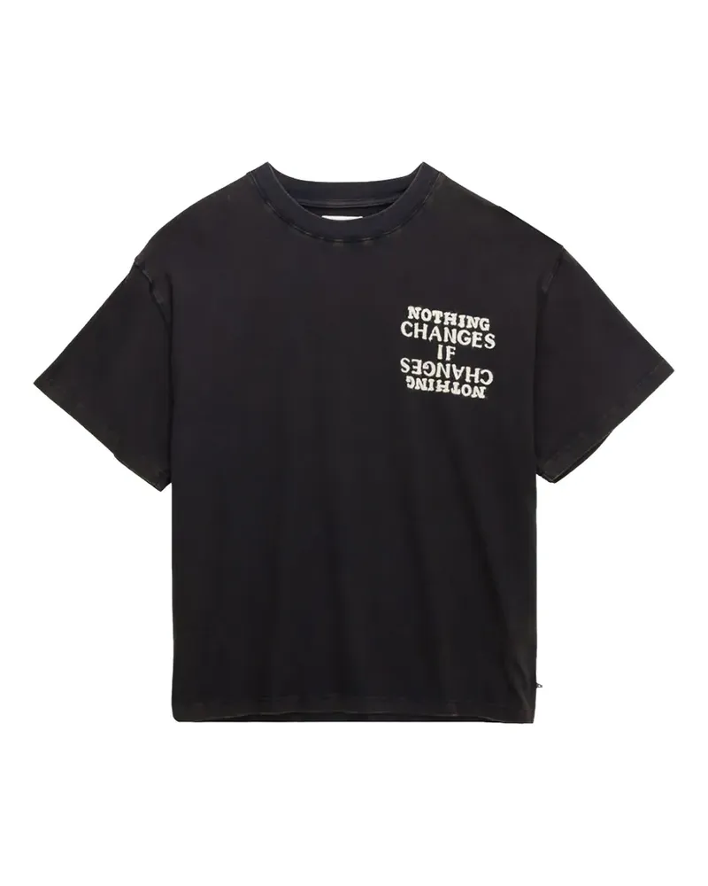 Honor The Gift Nothing Changes Tee slogan t-shirt - Schwarz Schwarz