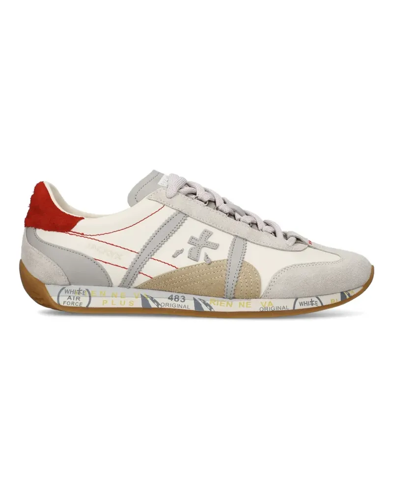 Premiata JackyX logo-patch sneakers - Nude Nude