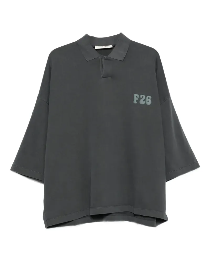 Fear of God logo-print oversized Polo shirt - Grau Grau