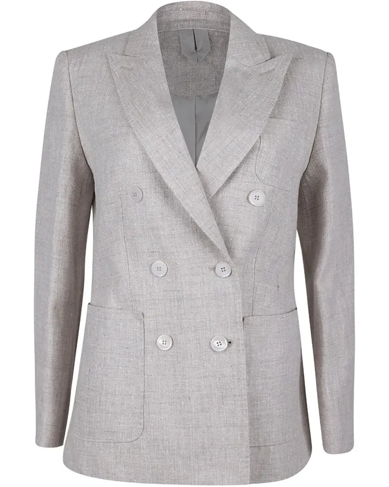 Max Mara Doppelreihiger Blazer - Grau Grau