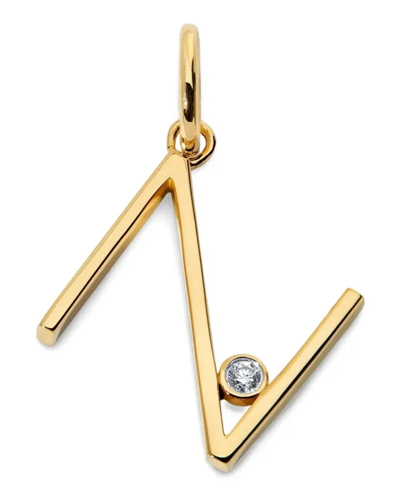 Monica Vinader N-Solitär-Diamantanhänger - Gold Gold