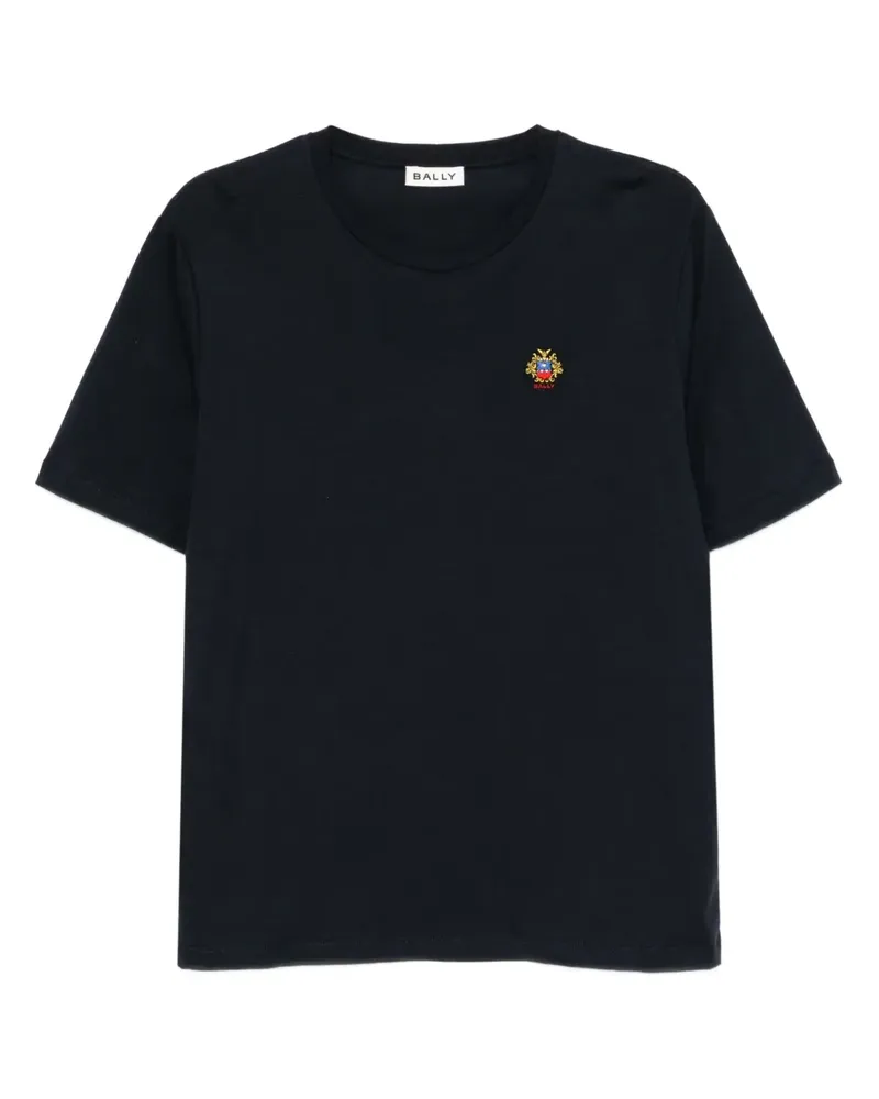 Bally T-Shirt mit Logo-Stickerei - Blau Blau
