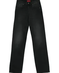 FourTwoFour on Fairfax Halbhohe Skou Straight-Leg-Jeans Schwarz