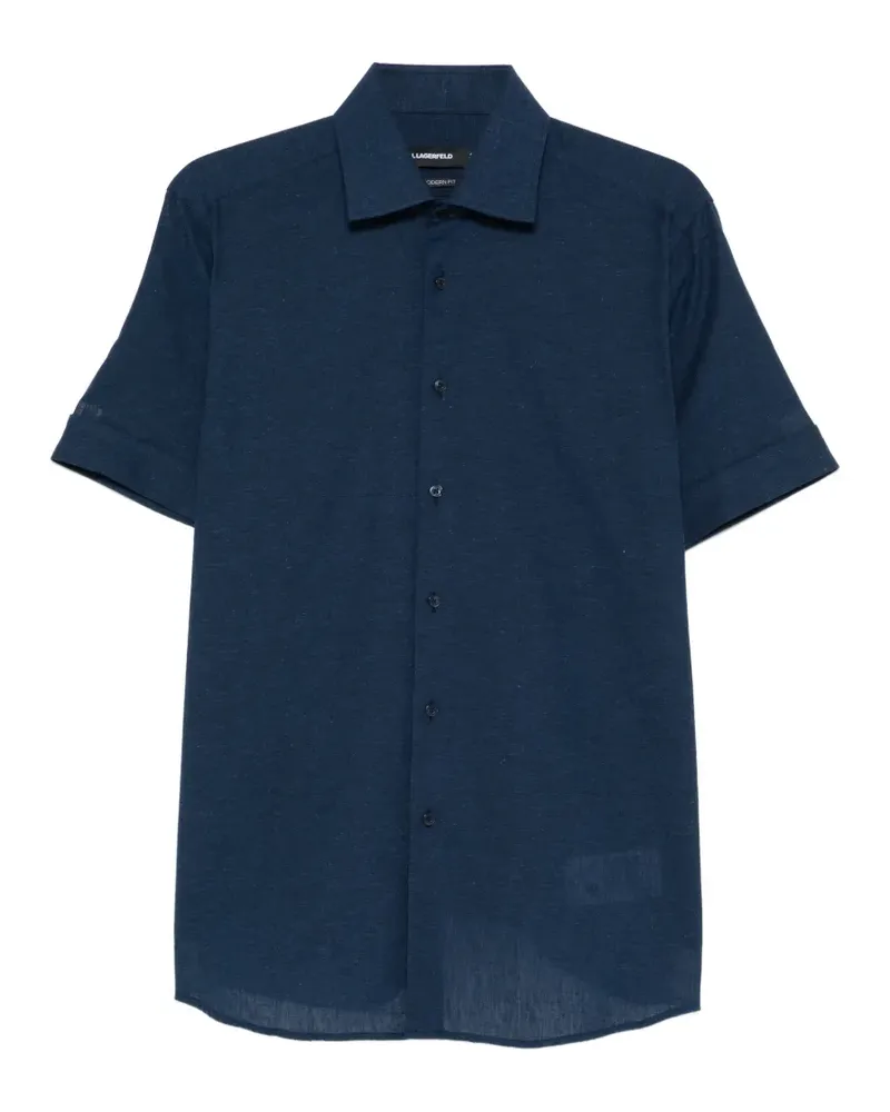 Karl Lagerfeld Hemd mit modernem Schnitt - Blau Blau