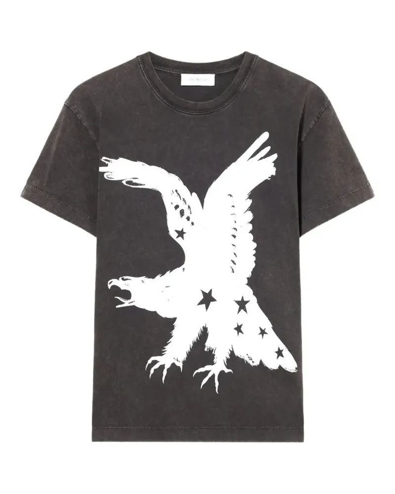 OFF-WHITE T-Shirt mit Adler-Print - Grau Grau