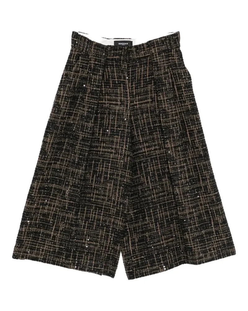 Rochas sequin-embellished checked trousers - Schwarz Schwarz