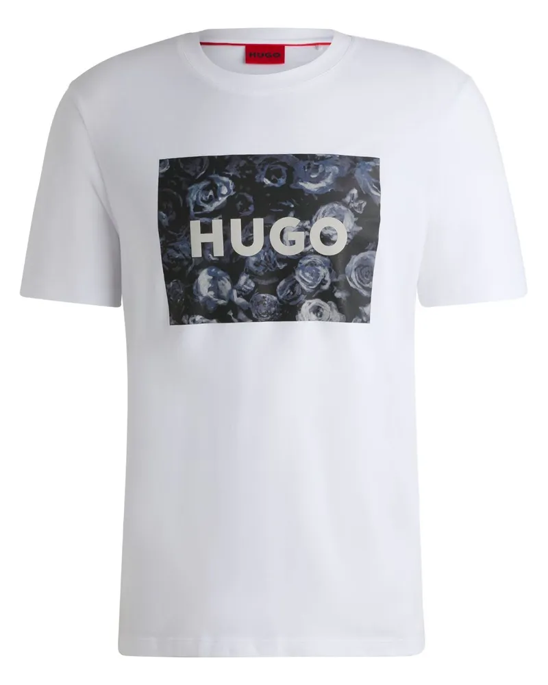 HUGO BOSS T-Shirt mit Logo-Print - Weiß Weiß