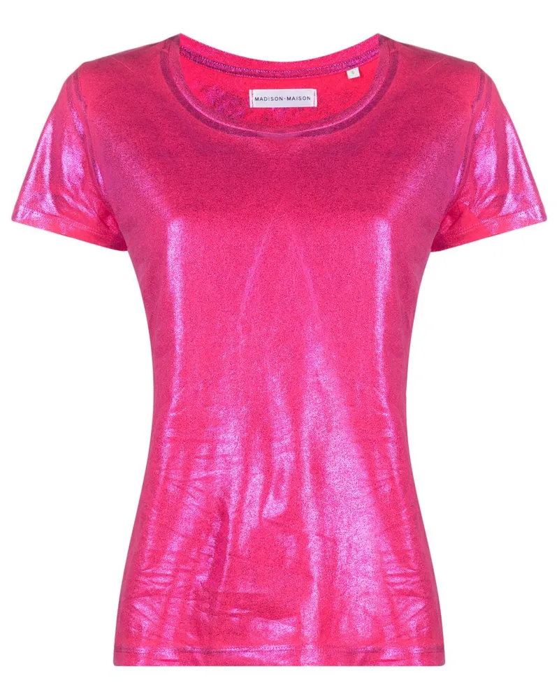 MADISON.MAISON T-Shirt aus Lamé - Rosa Rosa