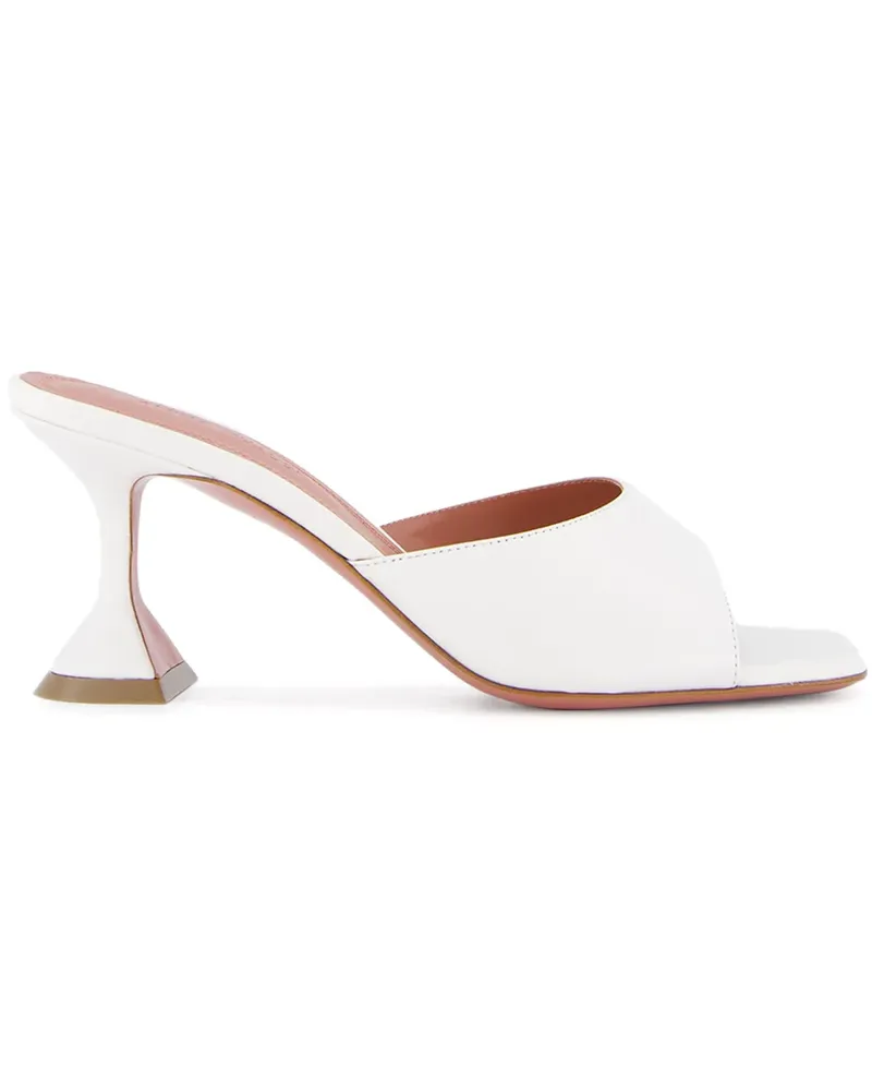 Amina Muaddi Lupita Mules 70mm - Weiß Weiß