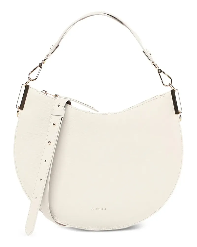 Coccinelle medium Sunup zip leather shoulder bag - Nude Nude