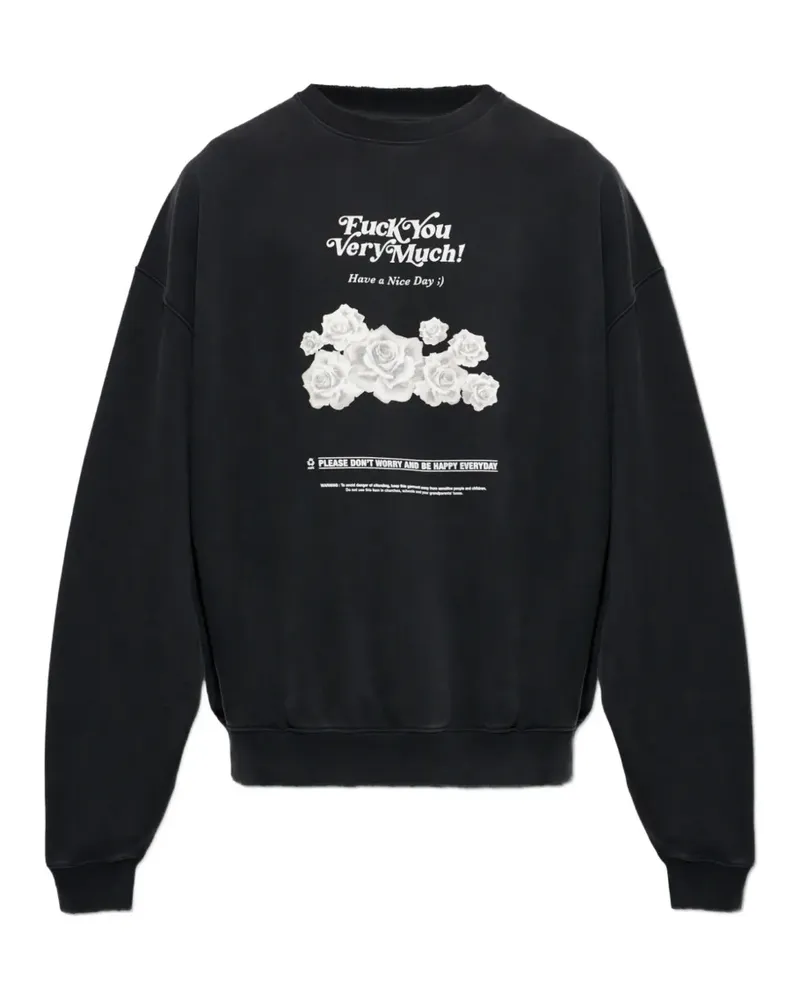 VETEMENTS graphic-print sweatshirt - Schwarz Schwarz