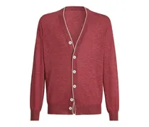 Cardigan mit V-Ausschnitt - Rot