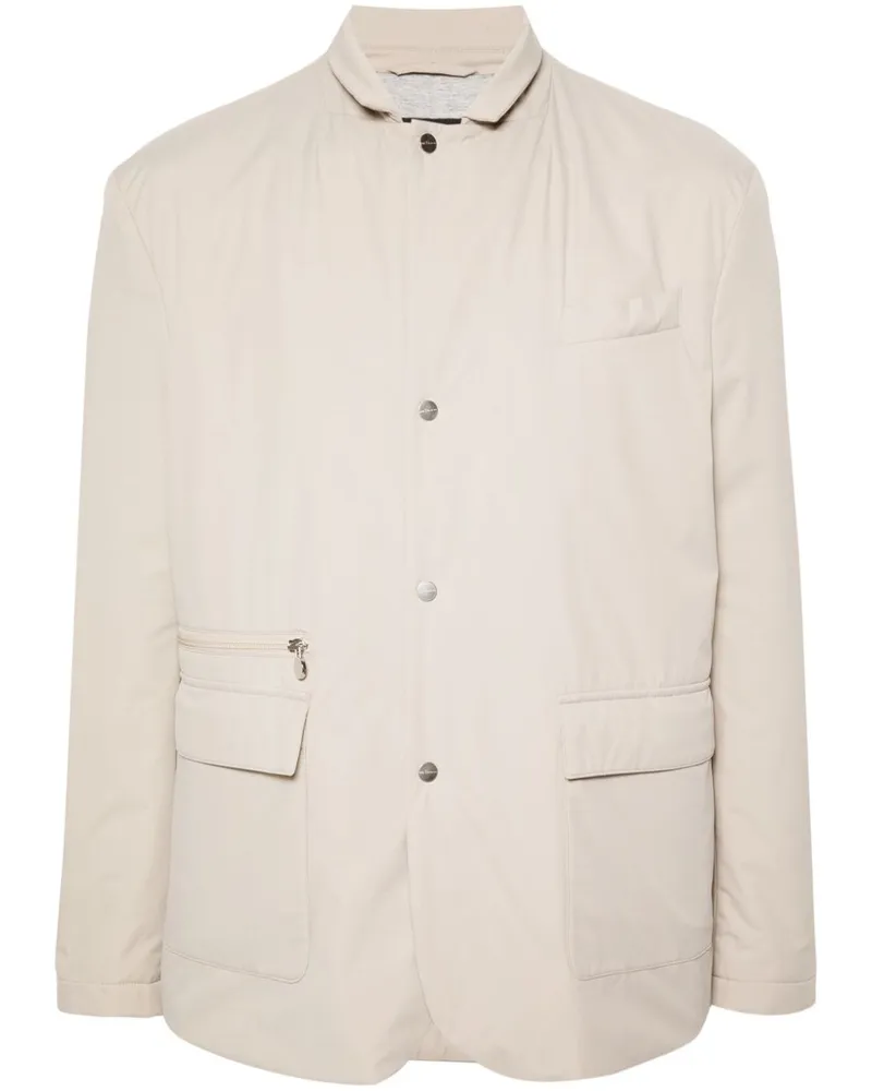 Kiton Wattierte Jacke mit Reverskragen - Nude Nude