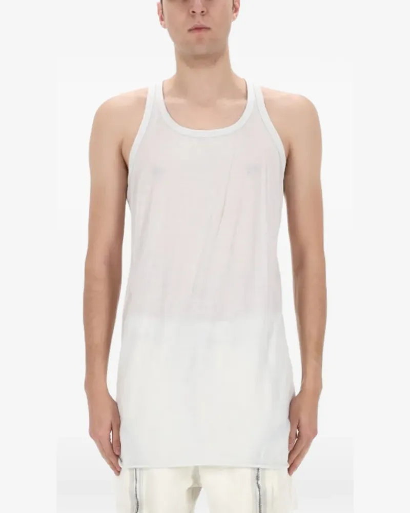 DRKSHDW by Rick Owens Tanktop mit geripptem Besatz - Weiß Weiß