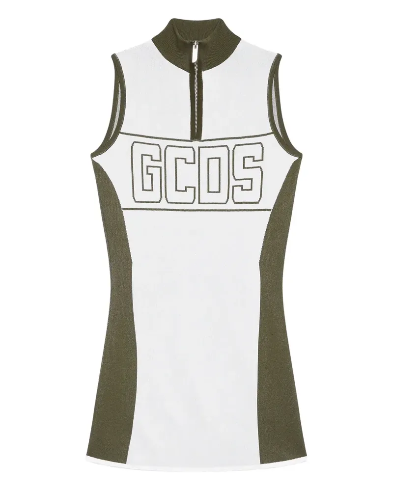 GCDS Minikleid mit Logo-Print - Weiß Weiß