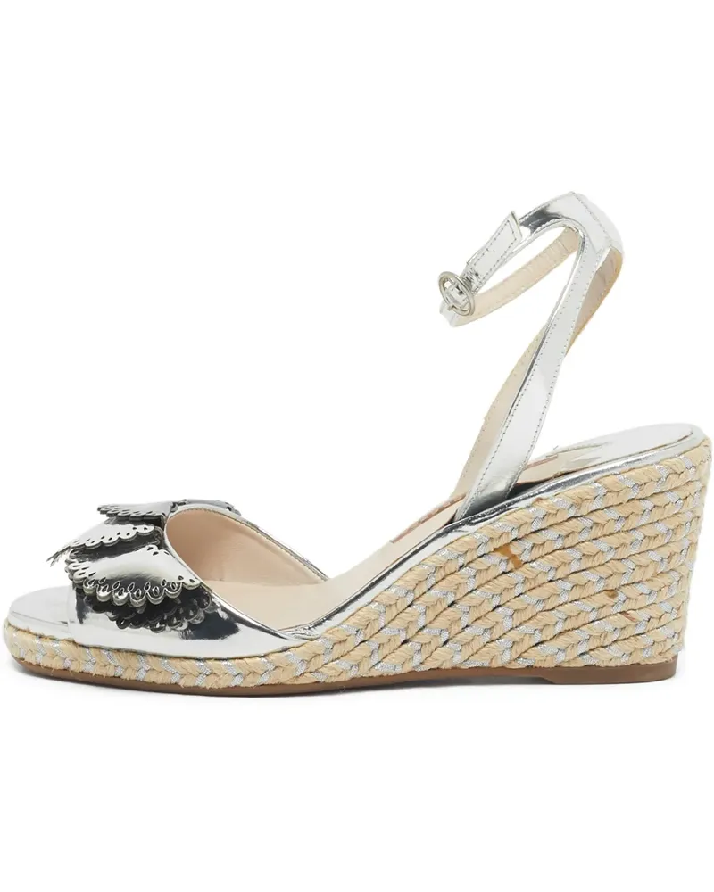 Sophia Webster ruffled espadrille sandals - Silber Silber