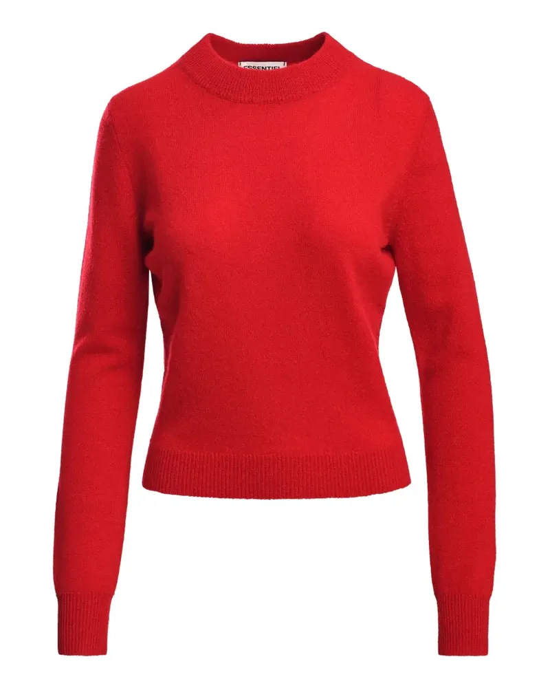 Essentiel Kash Pullover mit geripptem Besatz - Rot Rot