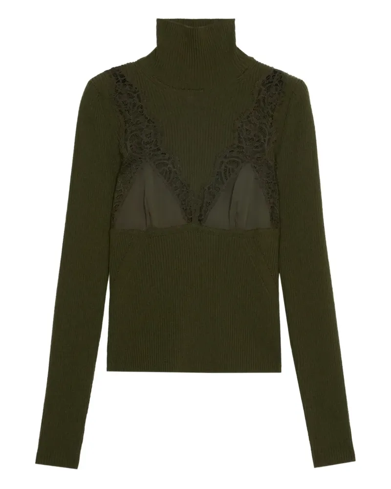 Blumarine Gerippter Rollkragenpullover - Grün Grün