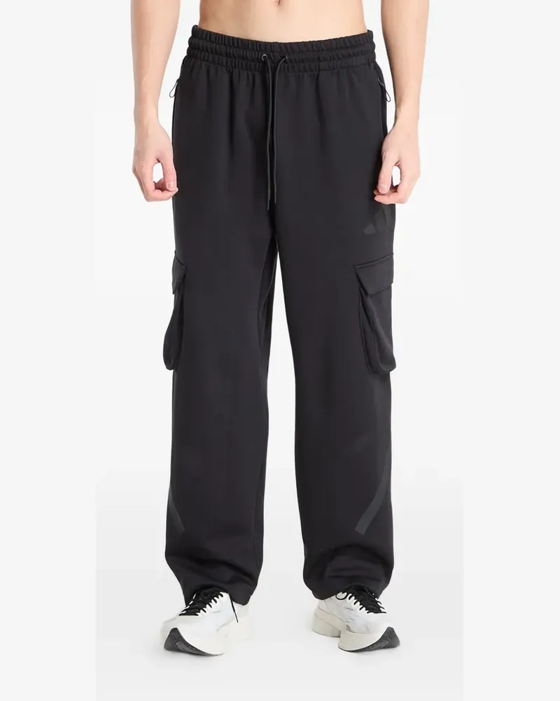 adidas logo-print cargo pants - Schwarz Schwarz