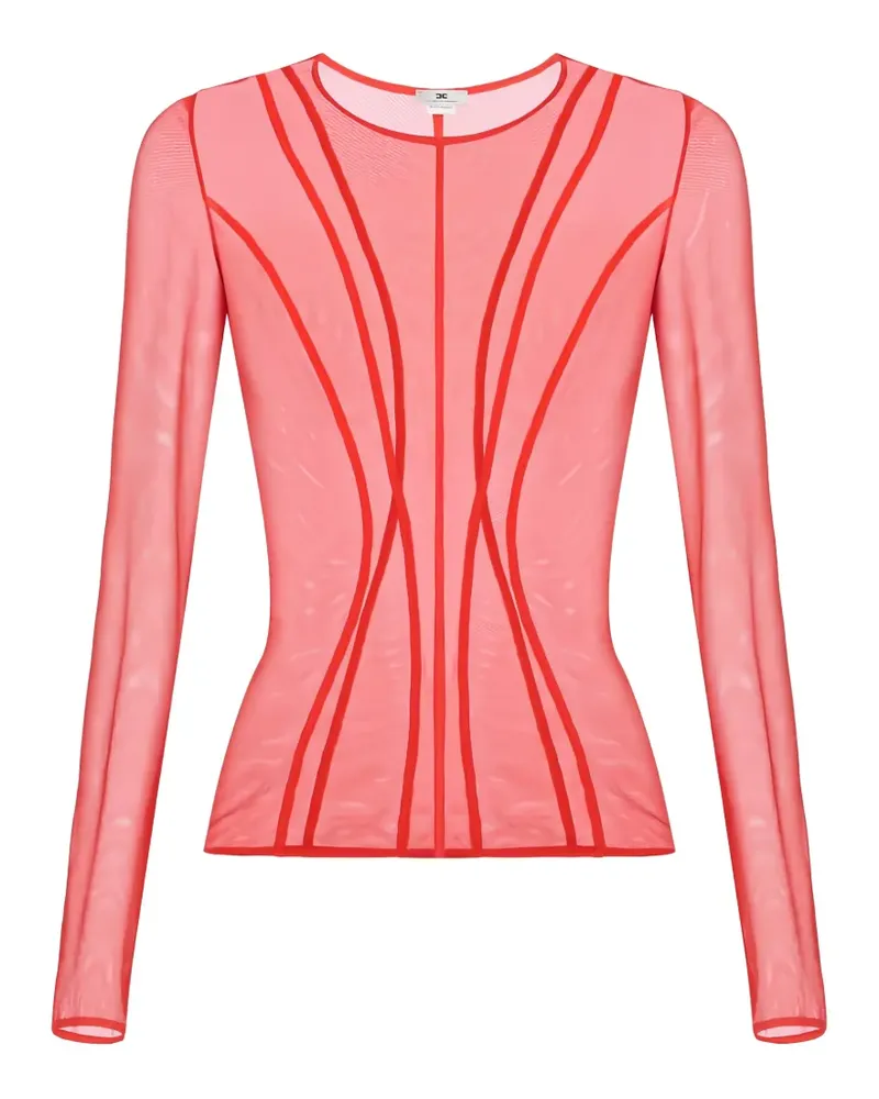 Elisabetta Franchi Oberteil aus Tüll - Rot Rot