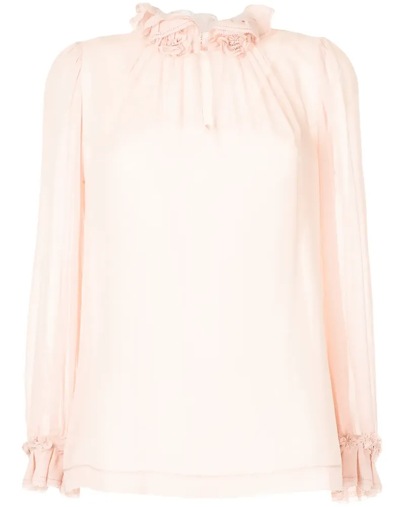 SHIATZY CHEN Oberteil mit Rüschen - Rosa Rosa