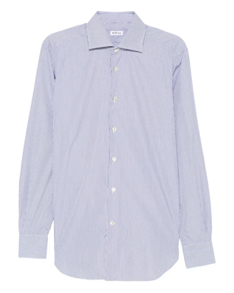 Kiton Gestreiftes Hemd - Blau Blau