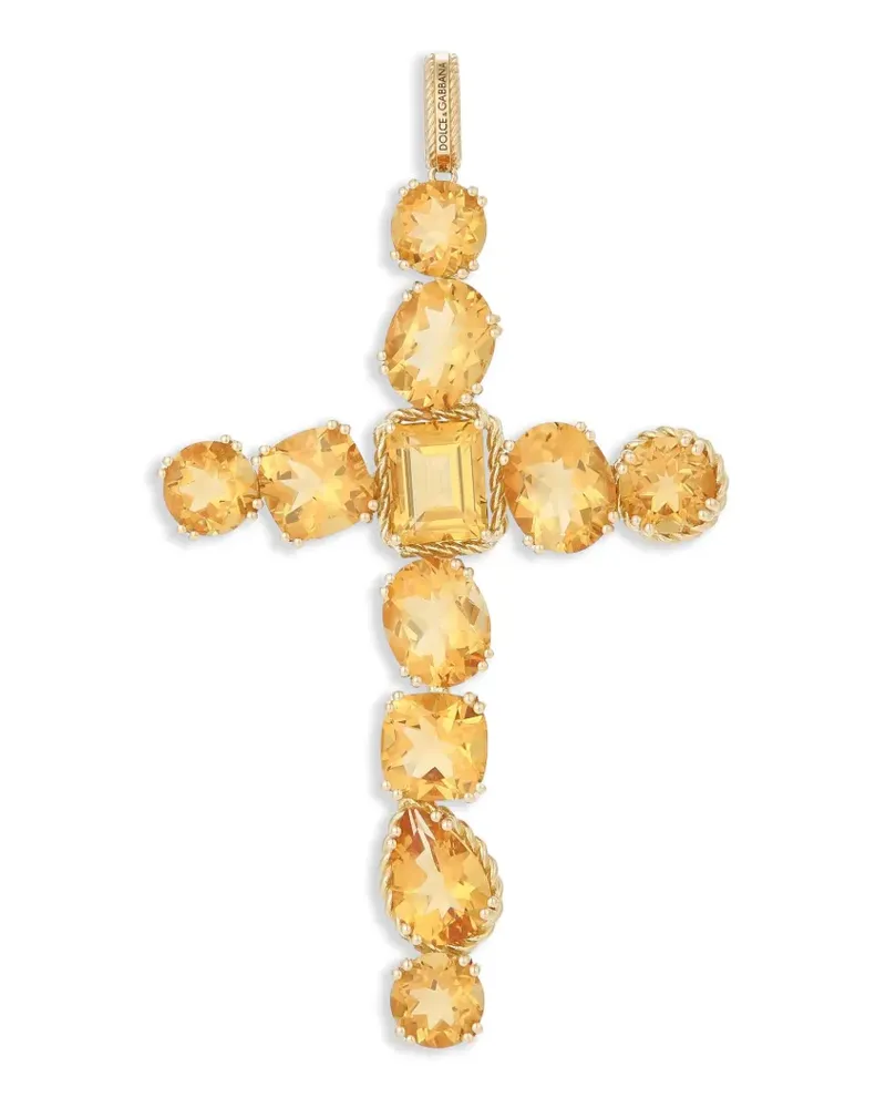Dolce & Gabbana 18kt Anna Gelbgoldanhänger mit Zitrin Gold