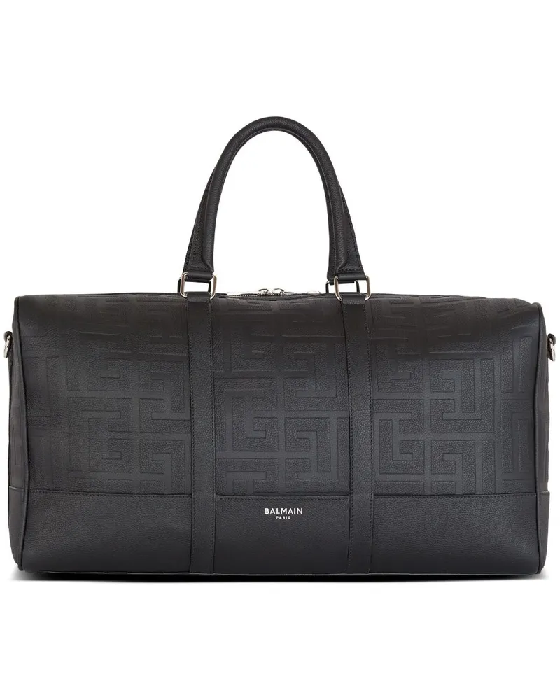 Balmain Voyage Reisetasche mit Monogramm - Schwarz Schwarz