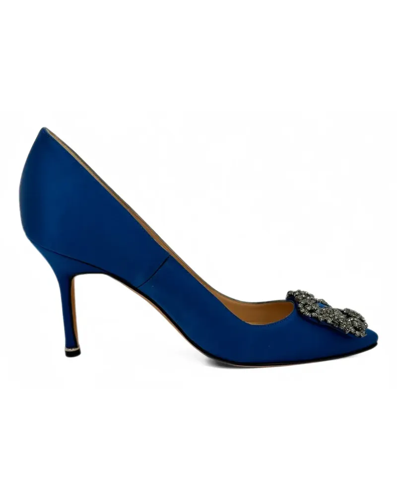 Manolo Blahnik Verzierte Hangisi Pumps - Blau Blau