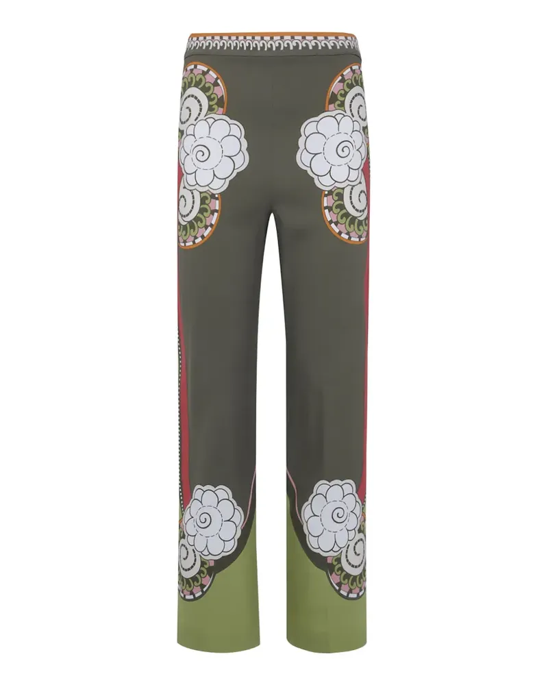 La DoubleJ Ambrosia Placee Hose mit grafischem Print - Grün Grün
