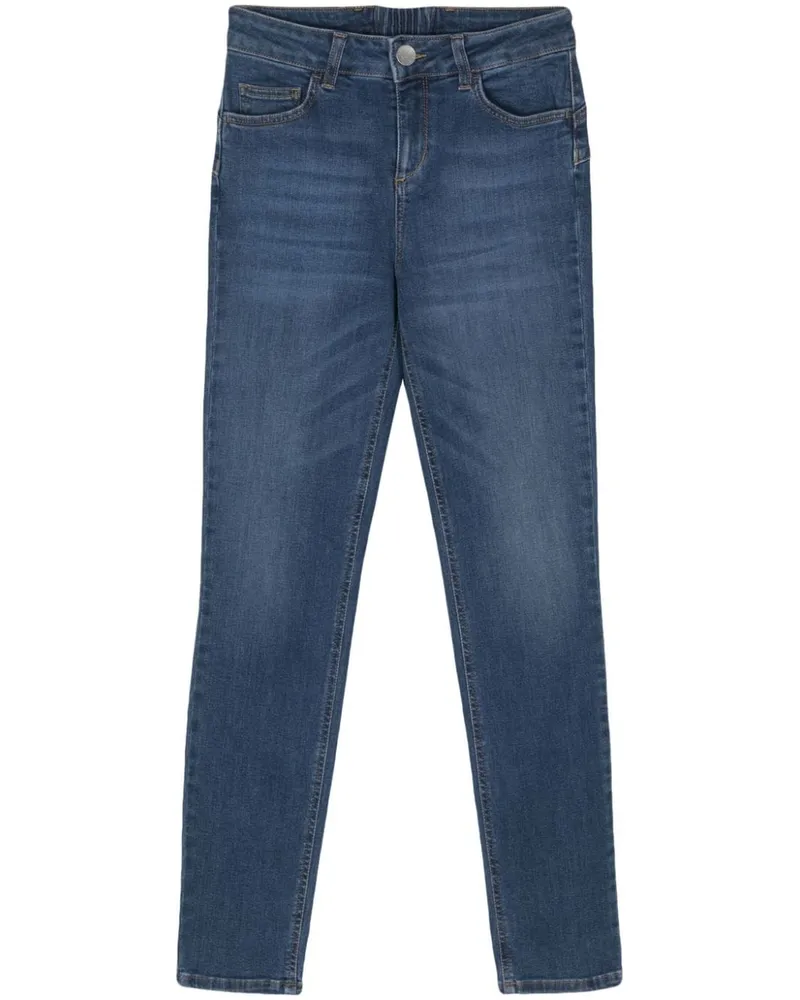 Liu Jo Halbhohe Skinny-Jeans Blau