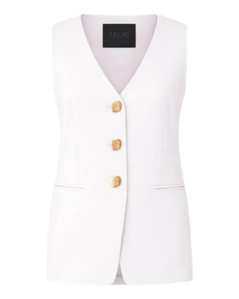 Liu Jo V-neck button-up waistcoat - Weiß Weiß