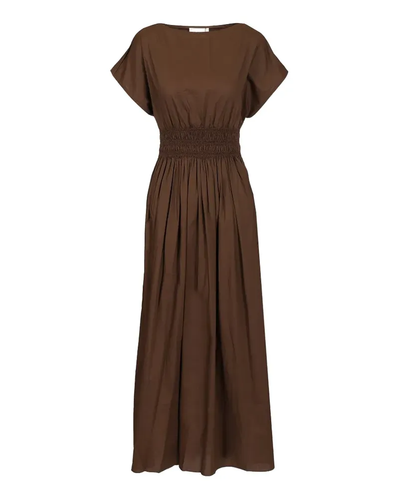 Matteau shirred-waist midi dress - Braun Braun