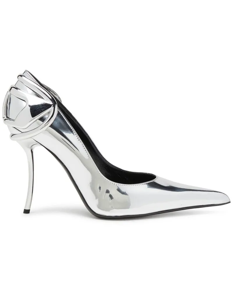 Diesel Spitze Slingback-Pumps 90mm - Silber Silber