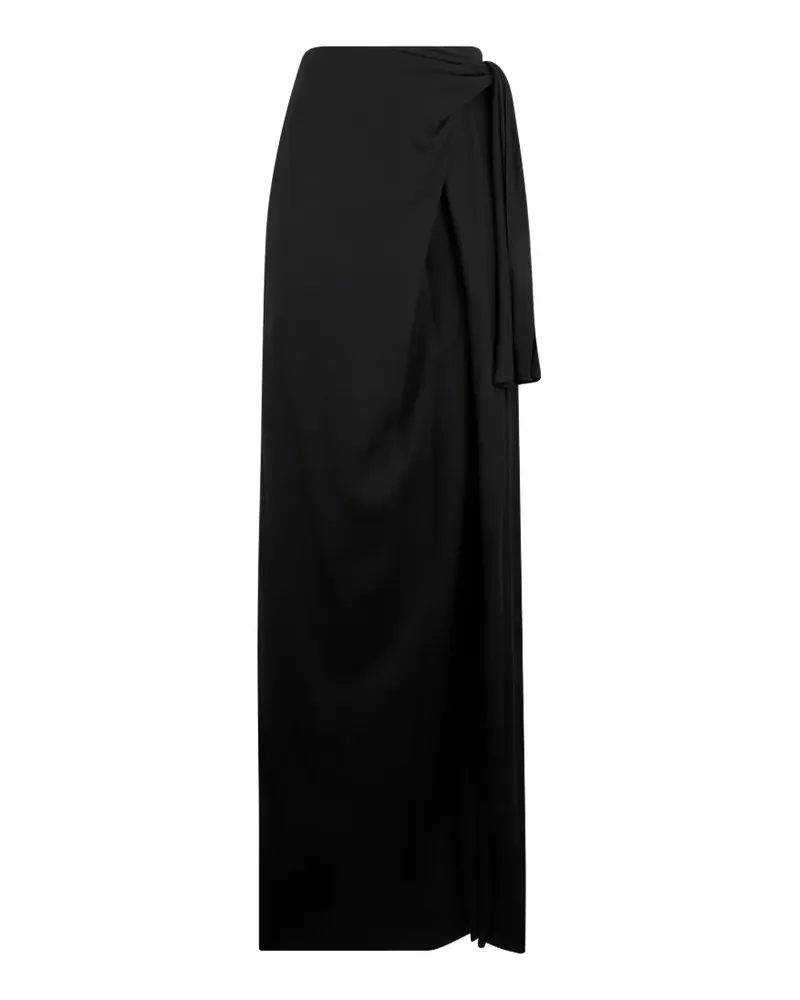 Alberta Ferretti draped wrap-style high-waisted skirt - Schwarz Schwarz