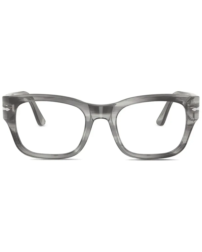 Persol Brille mit eckigem Gestell - Grau Grau