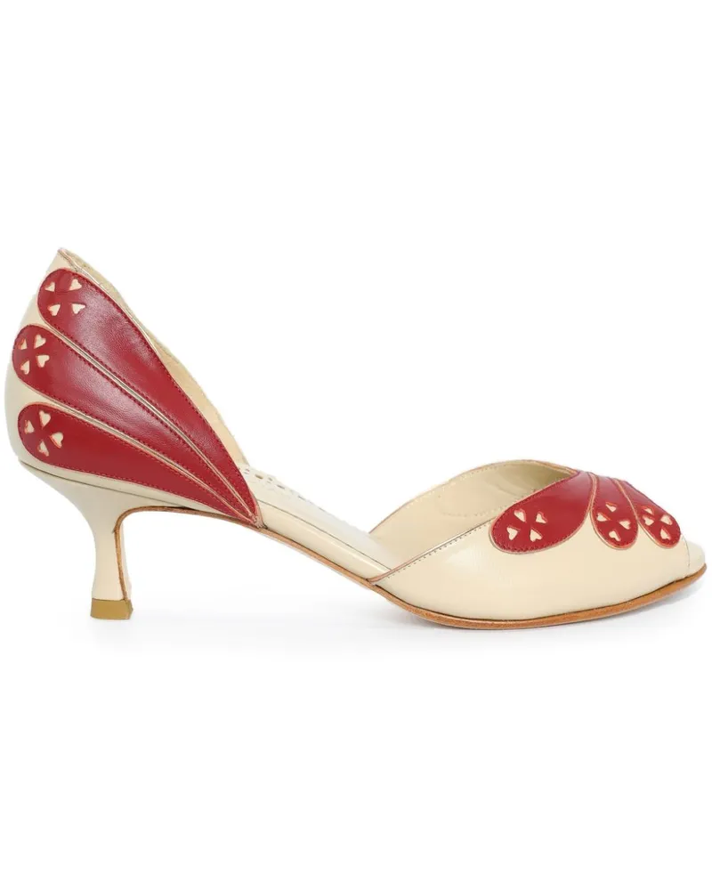 Sarah Chofakian 35mm Pumps aus Lackleder - Nude Nude