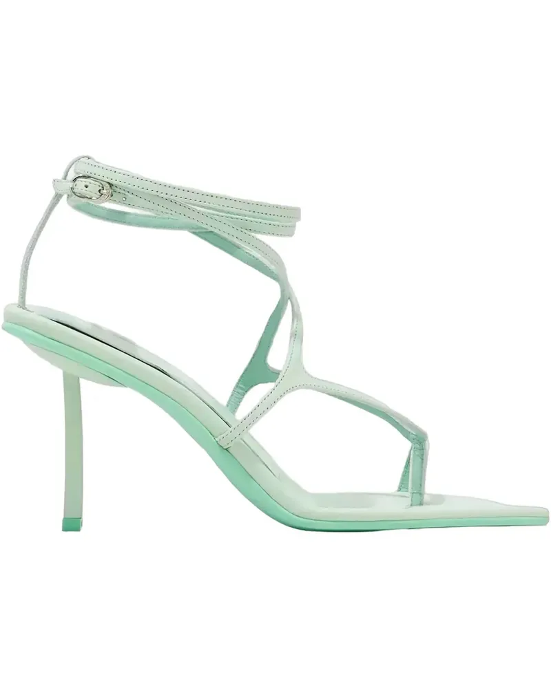 Le Silla 80mm leather heeled sandals - Grün Grün