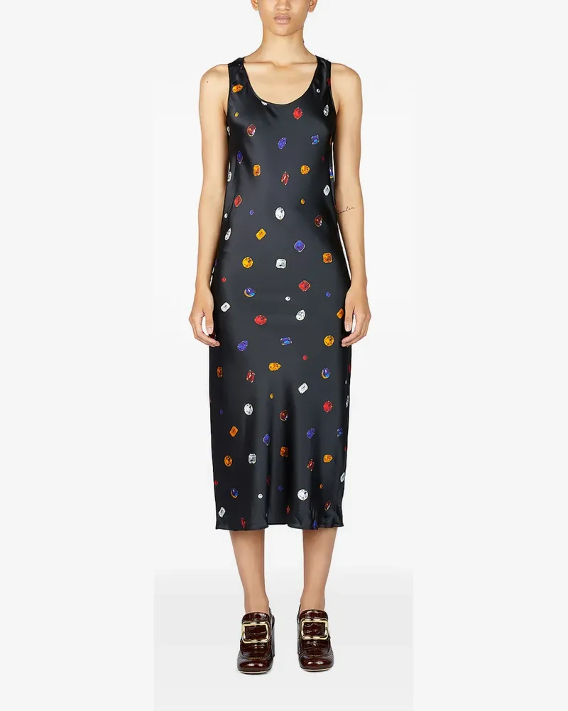 SPORTMAX Ärmelloses Kleid mit Print - Schwarz Schwarz
