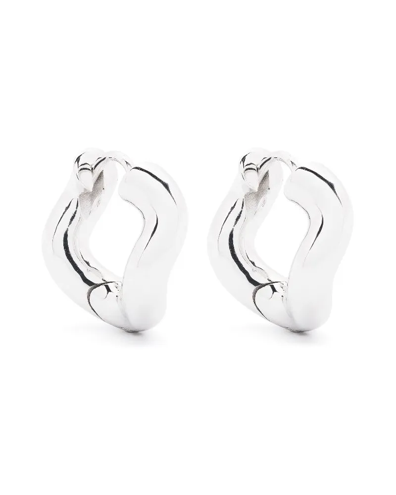 Charlotte Chesnais Kleine Creolen mit Wellenform - Silber Silber